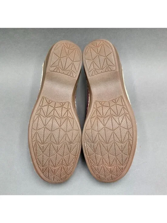 Revitalign Ojai Tweed Back-Strap Clog Wine Berry Canvas Comfort Shoes Size 7.5 - Picture 7 of 10